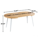 Extendable Dining Table with Metal Legs