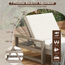 Outdoor Lounge Chairs, 5 Position Chaise Lounge With Adjustable Backrest (Set of 2) - Gray