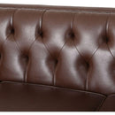 81" PU Sofa,Tufted Back,Solid Wood legs,Living Room and Study