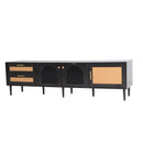 TV Stand With App-Controlled LED Lights, 2 Drawers & Door Storage by Unique Piece Furniture