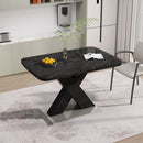 Modern Rectangle Dining Table With Stretchable TopAnd X Shape Legs by HouseOfZazla