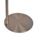Serene - Floor Lamp With Rotary Switch Base Linen Shade - Brushed Nickel / White by HouseOfZazla
