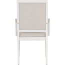 5-Piece Dining Table Set, Two-Size Round To Oval Extendable Butterfly Leaf Wood Dining Table and 4 Upholstered Dining Chairs with Armrests (Brown+White)