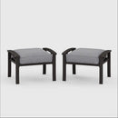 Modern All-Weather Ottomans With Cushions (Set of 2) by HouseOfZazla
