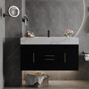 39.4" Wall-Mounted Bathroom Vanity with Sink