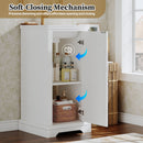 Bathroom Vanity With Sink, Soft Close Door, Adjustable Shelf, Freestanding Single Unit - White by HouseOfZazla