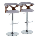Gardenia - Mid Century Modern Adjustable Barstool With Swivel With Rounded T Footrest (Set of 2) by HouseOfZazla