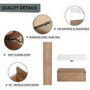 Modern Wall Mounted 30 Inch Bathroom Vanity With Resin Sink And 2 Side Cabinet In Imitative - Imitative Oak by HouseOfZazla