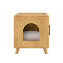 Myra Indoor Premium Rubber Wood Cat Cabinet with Plush Cushion by HouseOfZazla