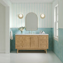 James Martin Laurent 60" Dual Mount Single Bathroom Vanity, Light Natural Oak