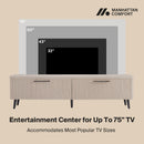 Jodie - Fluted TV Stand - Oak by HouseOfZazla