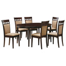 Gabriel - Oval 7 Piece Dining Set With Chairs - Cappuccino by HouseOfZazla
