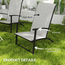 Outsunny Folding Patio Chairs Set of 2, Portable Outdoor Dining Chairs with High Back, Armrests by HouseOfZazla