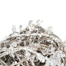 Iced Leaf/Twig Ball Christmas Tree Ornaments - Set of 4