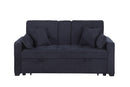 Cody II - 69.5"W Woven Fabric Convertible Sleeper Loveseat with Cup Holder by HouseOfZazla