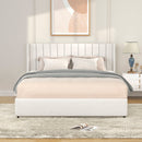 Anda - Boucle Upholstered Platform Bed With Patented Drawers Storage - Ivory by HouseOfZazla