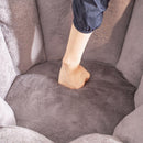 Giant Bean Bag Chair, Oversized Bean Bag Couch for Adults and Kids, Faux Fur Shell-Shaped Large Bean Bag Chair with Filler, Stuffed Big Accent Sofa Chair Floor Sofa for Gaming, Reading