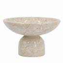 7x7x4" Round Marble Pedestal Fruit Bowl by HouseOfZazla