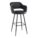 Margarite - Contemporary Fixed Height BarStool With Square Footrest (Set of 2) by HouseOfZazla
