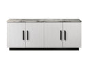 Matilda Cabinet Console Table with White Faux Marble Top by HouseOfZazla