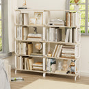 5 Tier Industrial Bookshelf, Tall Bookcase With Open Design, Vintage Storage Organizer by HouseOfZazla