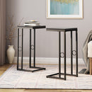 Essex Set of 2 Modern Black Metal End Tables by HouseOfZazla