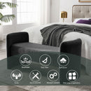 52" Bench for Bedroom End of Bed Modern Contemporary Design Ottoman Couch Long Bench Window Sitting Fireplace Bench, Teddy