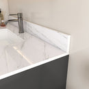 Bianco Carrara Venato Marble Vanity Top With Pre Drilled Faucet Hole And Undermount Sink by HouseOfZazla