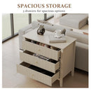 Fluted 3 Drawer Nightstand With Soft Close Slides by HouseOfZazla