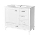 Bathroom Vanity, Modern Bathroom Cabinet With Sink Combo Set, Bathroom Storage Cabinet With A Soft Closing Door And 3 Drawers, Solid Wood Frame by HouseOfZazla