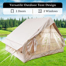 Inflatable Glamping Tent For 4 - 6 People, Waterproof Outdoor Tent With Pump - Khaki by HouseOfZazla