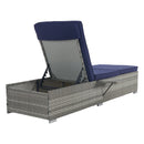 Outdoor Sofa Pe Rattan Furniture Deck Chair - Gray by HouseOfZazla
