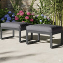 Patio All-Weather Ottomans With Thick Cushions (Set of 2) by HouseOfZazla