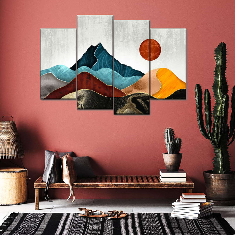 Sunset Over Mountains Wall Art