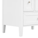 Modern Bathroom Vanity With Sink, Soft Close Drawers & Door, Storage Rack
