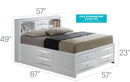Modern Design Storage Bed With Bookcase Headboard