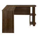 Computer Desk, Home Office, Corner, Storage Shelves, L Shape, Laptop, Contemporary & Modern - Walnut by Unique Piece Furniture