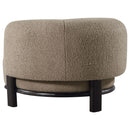 Lawler Upholstered Barrel Back Accent Chair Brown and Black
