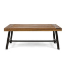 Carlisle Industrial Coffee Table With Slat Panel Design by HouseOfZazla