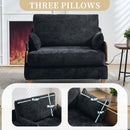 Mid Century Modern Foldable Sofa Bed, 3 In 1 Convertible Sleeper With 3 Pillows by HouseOfZazla