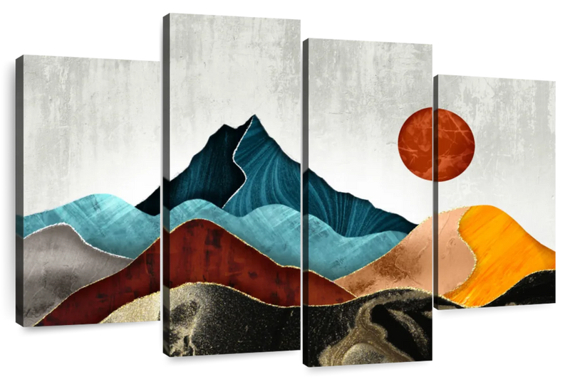 Sunset Over Mountains Wall Art