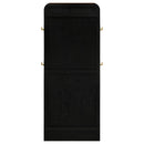 Arini Cane Weave Full Length Standing Floor Mirror Black