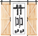12FT Wood Double Sliding Barn Door Hardware