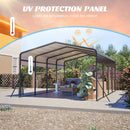 13x20 FT Metal Carport,Garage with Upgraded Triangle Reinforced Frame&4 Poles,Galvanized Steel Hardtop Roof,Heavy-Duty All-Weather Shelter for Car,Truck,Boat,Outdoor Storage by Montret