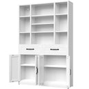 Industrial Bookcase Tall With Adjustable Shelves, Drawers & Doors by HouseOfZazla