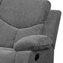 Kalen - Chenille Loveseat With Console - Gray by HouseOfZazla