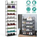 10-Tier Shoe Rack Organizer for Hallways and Closets by LJGDeals