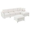 U-Style 130.3" 6-Seater Modular Sectional Sofa