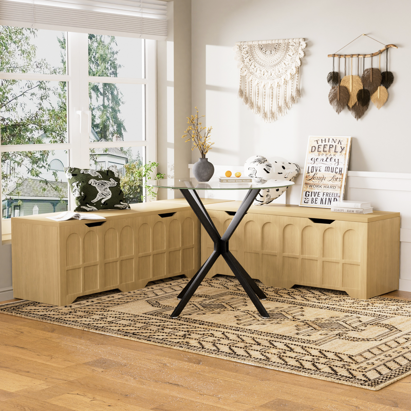 3-Piece L-Shaped Multifunctional Storage Bench, photo 3 of 10