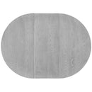 5-Piece Rustic Round Pedestal Extendable Dining Table Set with 15.7" Removable Leaf and Simple Dining Chirs for Small Places, Gray